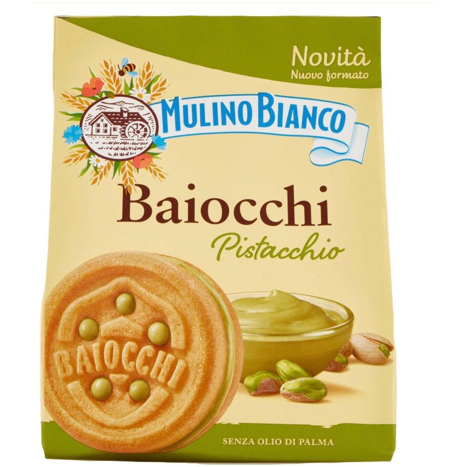 Mulino bianco baiocchi al pistacchio 168gr