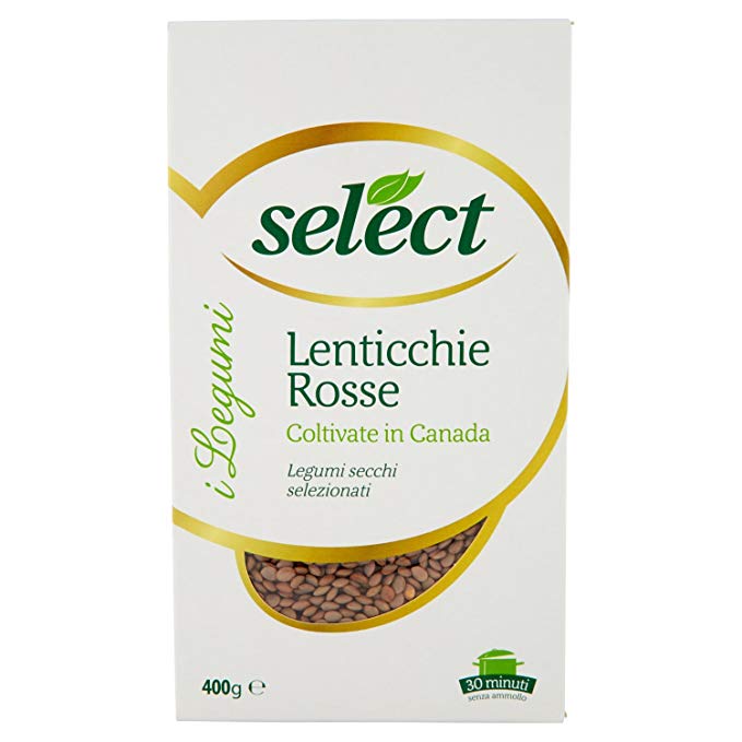 Select lenticchie rosse 400 gr BEST BEFORE 30/09/23